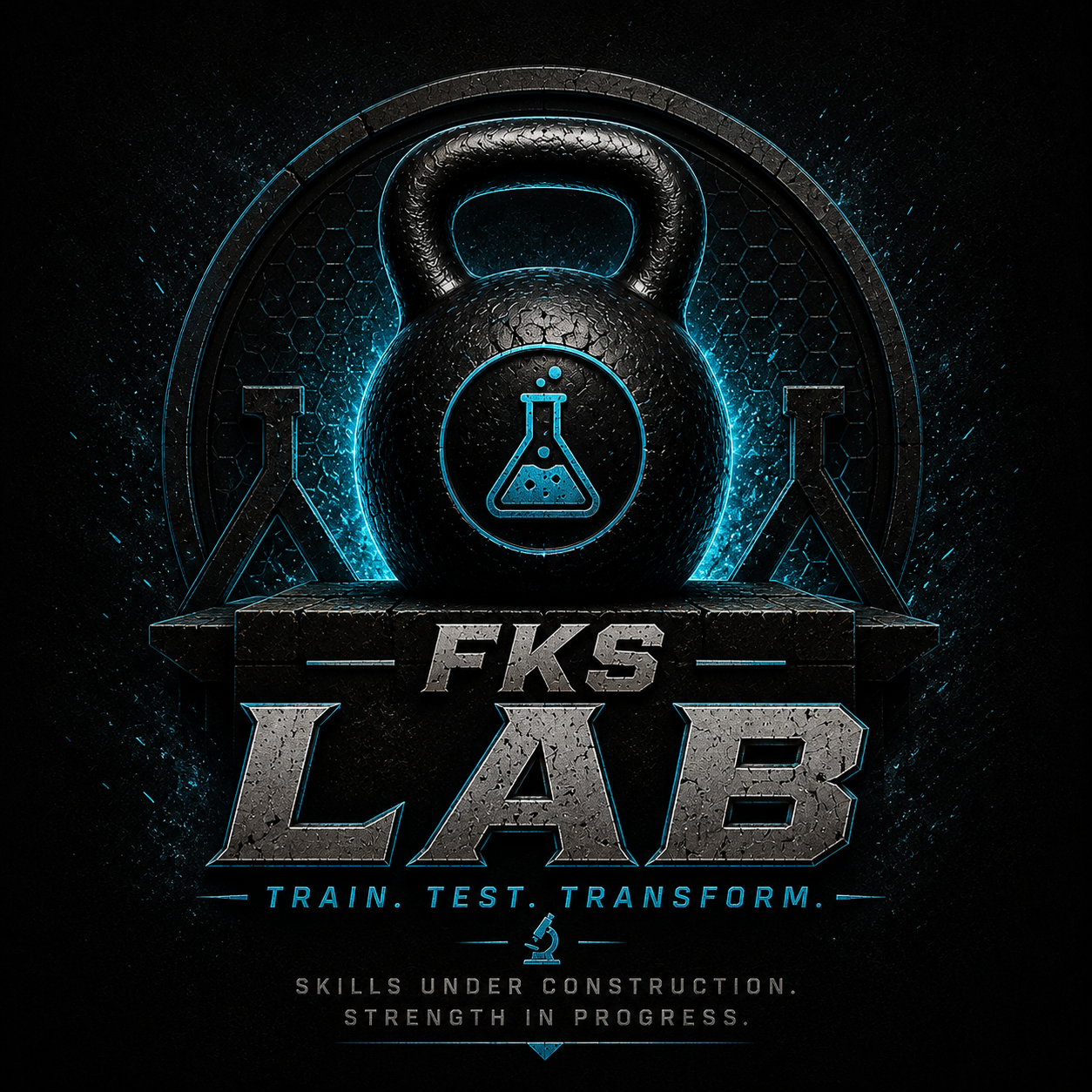 FKS Lab promotional artwork — Train. Test. Transform.