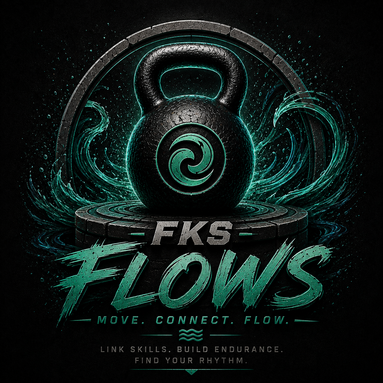 FKS Flows promotional artwork — Move. Connect. Flow.